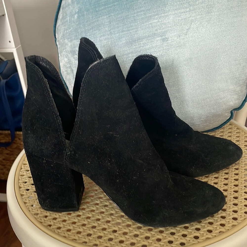 black suede steve madden boots size 8.5
